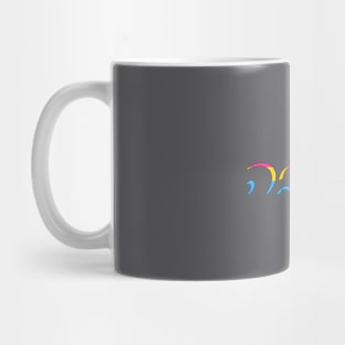 Ahavo - Love (Ashkenazi Cursive, Pan Pride Colors) Mug